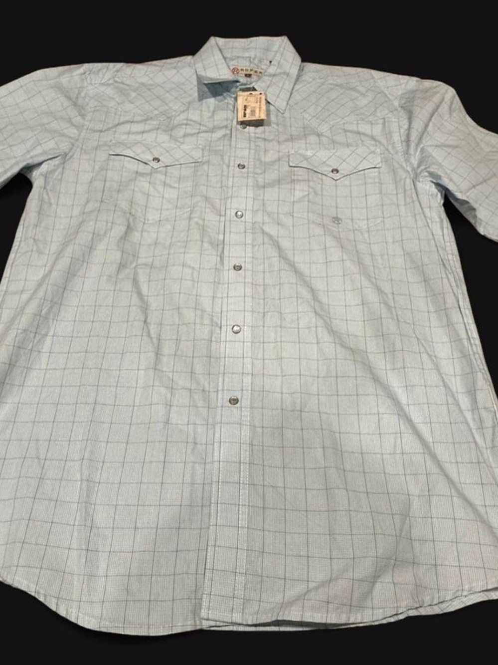 Men's Cowboy Light Blue Button-Down Shirt